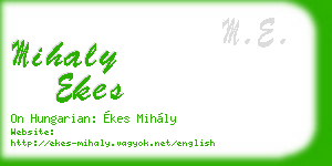 mihaly ekes business card