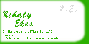 mihaly ekes business card